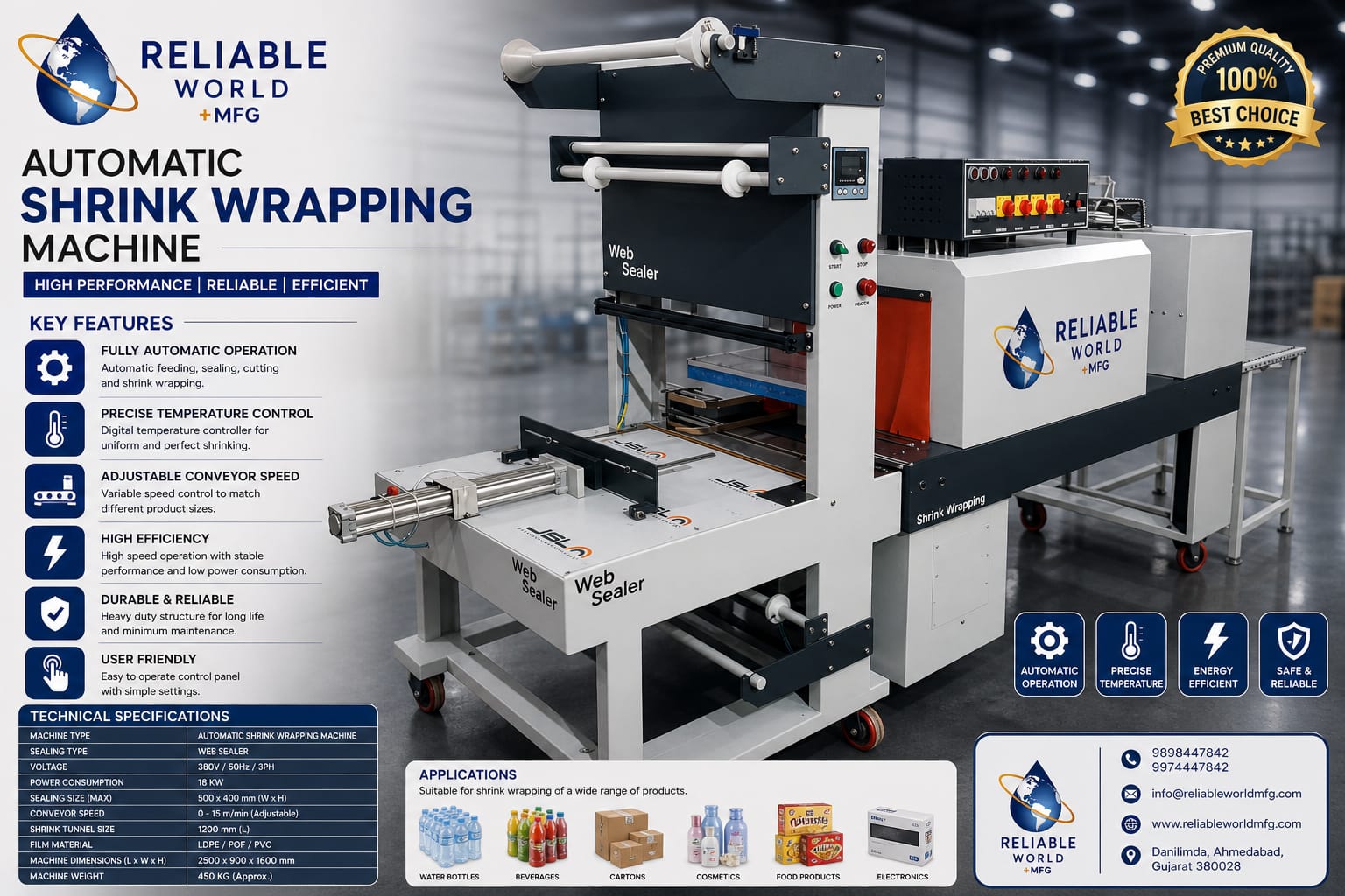 Single Line Automatic Shrink Wrapping Machine